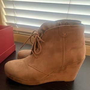 Womens wedged booties